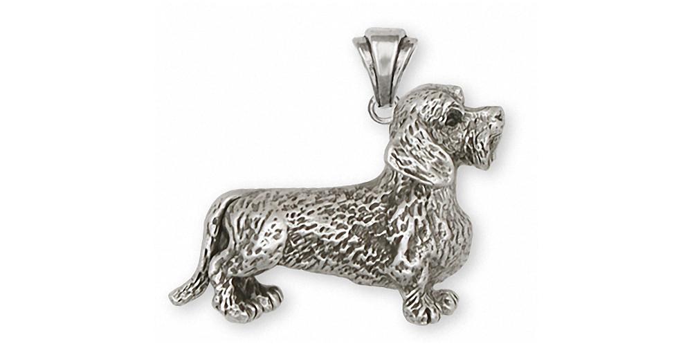 Wire Hair Dachshund Dog Pendant Sterling Silver Esquivel and