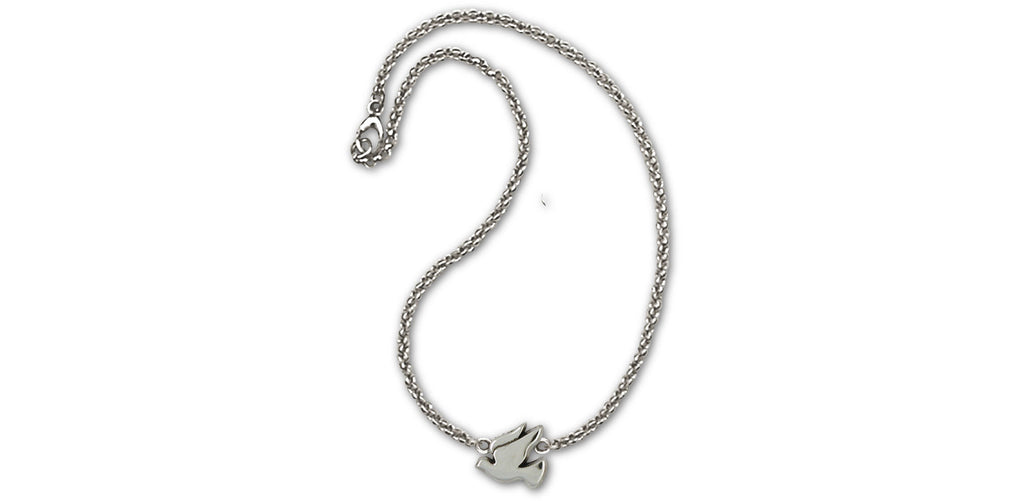 Dove Charms Dove Ankle Bracelet Sterling Silver Dove Jewelry Dove jewelry