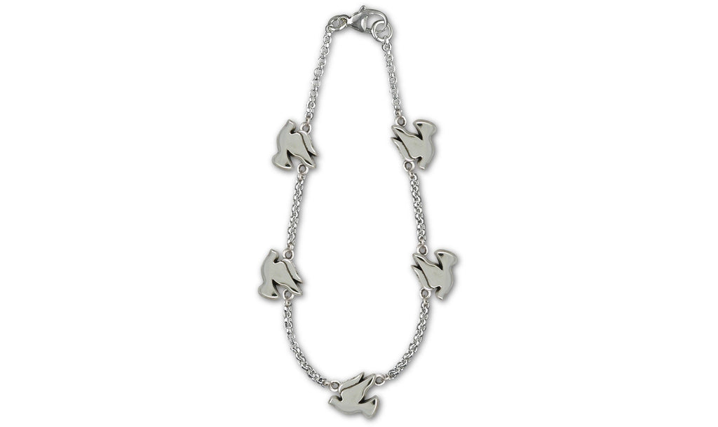 Dove Charms Dove Bracelet Sterling Silver Dove Jewelry Dove jewelry