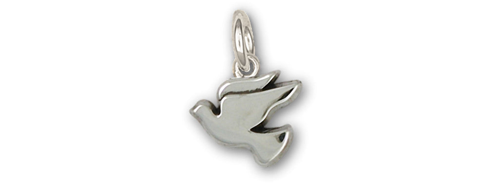 Dove Charms Dove Charm Sterling Silver Dove Jewelry Dove jewelry