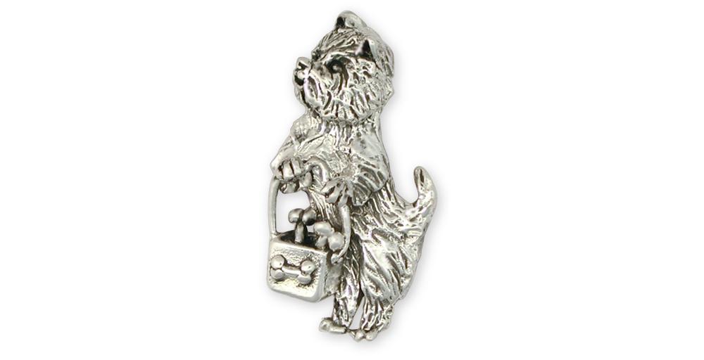 Westie Charms Westie Brooch Pin Sterling Silver West Highland White Terrier Jewelry Westie jewelry