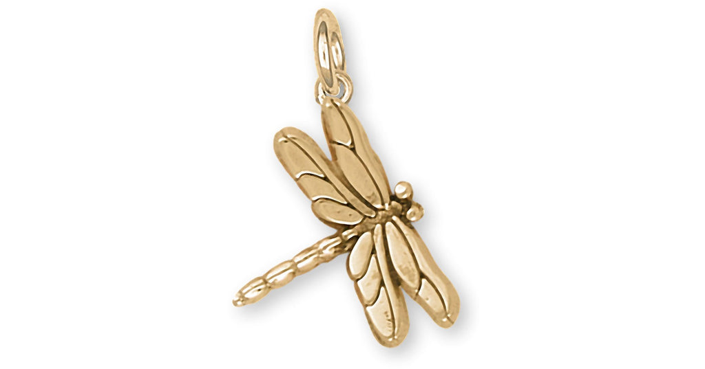 Dragonfly Charms Dragonfly Charm 14k Gold Dragonfly Jewelry Dragonfly jewelry