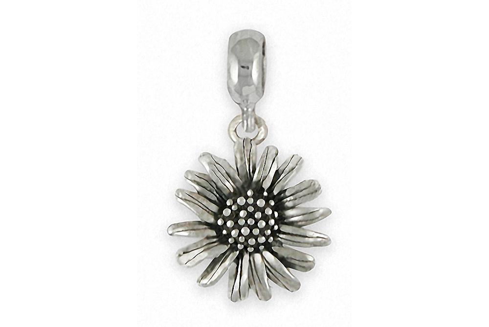 Daisy Charms Daisy Charm Slide Sterling Silver Flower Jewelry Daisy jewelry