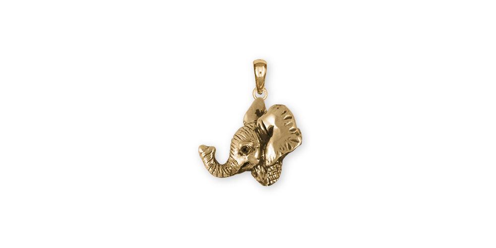 Elephant Charms Elephant Pendant 14k Gold Wildlife Jewelry Elephant jewelry