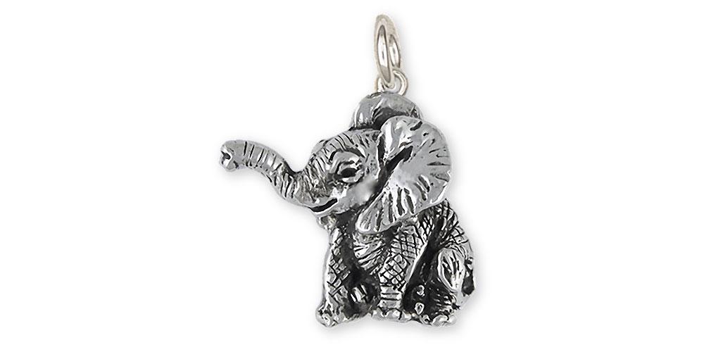 Elephant Charms Elephant Charm Sterling Silver Wildlife Jewelry Elephant jewelry