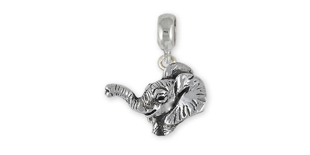 Elephant Charms Elephant Charm Slide Sterling Silver Wildlife Jewelry Elephant jewelry