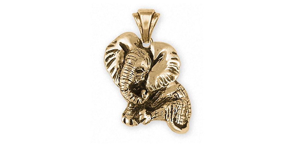 Elephant Charms Elephant Pendant 14k Gold Wildlife Jewelry Elephant jewelry