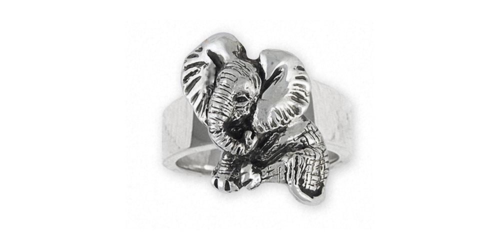 Elephant Charms Elephant Ring Sterling Silver Wildlife Jewelry Elephant jewelry