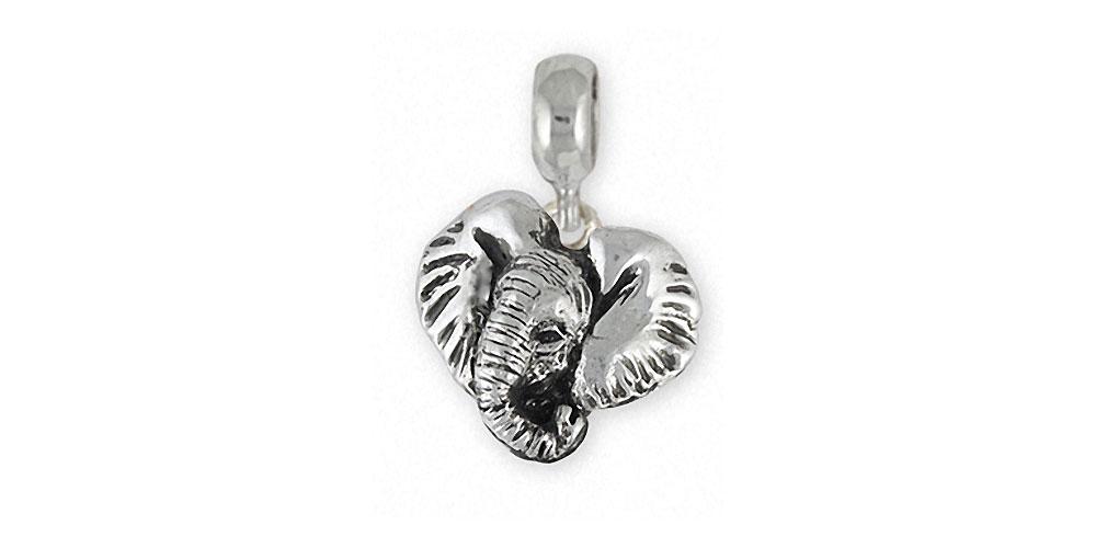 Elephant Charms Elephant Charm Slide Sterling Silver Wildlife Jewelry Elephant jewelry