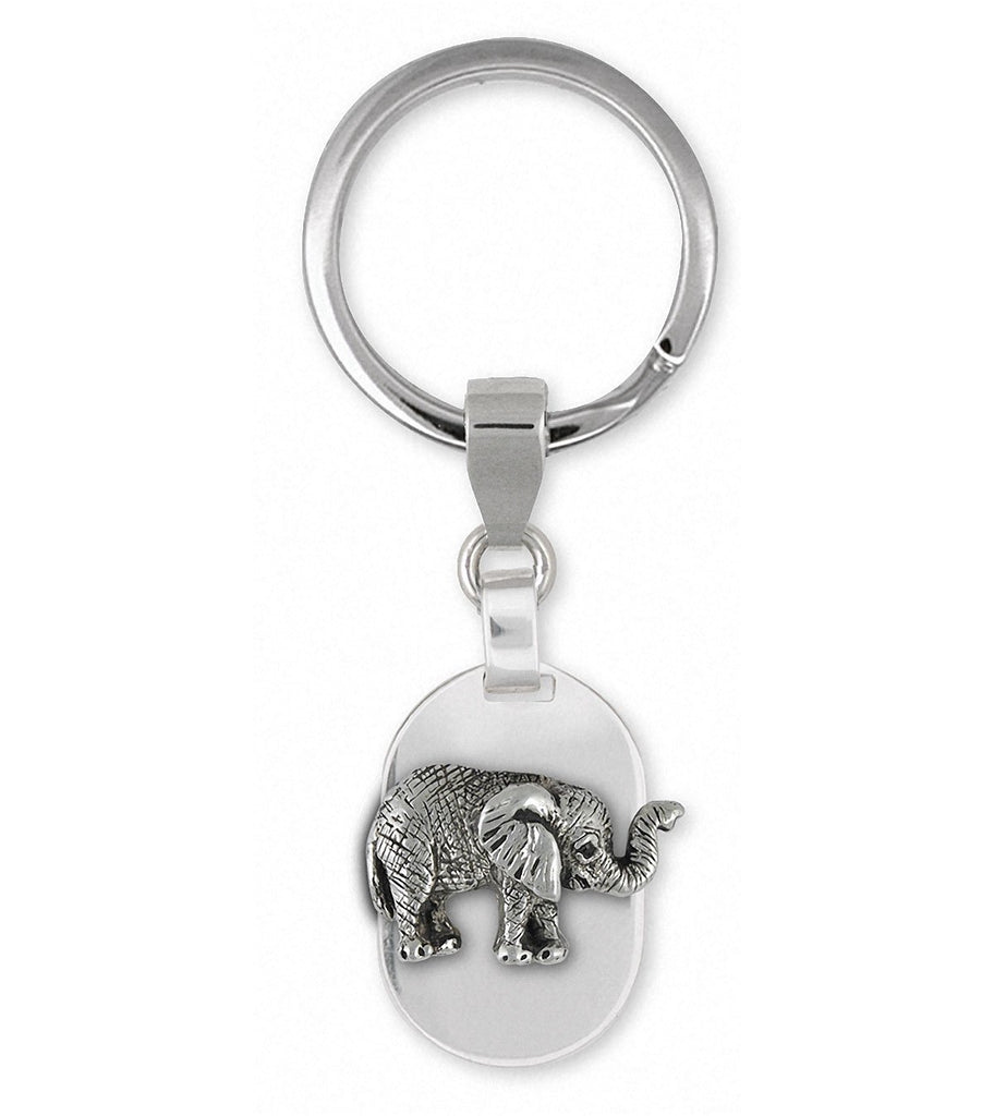 Elephant Charms Elephant Key Ring Sterling Silver Wildlife Jewelry Elephant jewelry