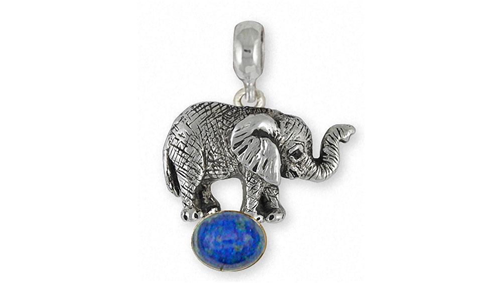 Elephant Charms Elephant Charm Slide Sterling Silver Wildlife Jewelry Elephant jewelry