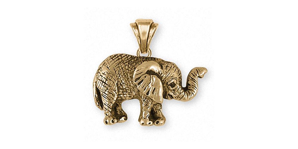 Elephant Charms Elephant Pendant 14k Gold Wildlife Jewelry Elephant jewelry