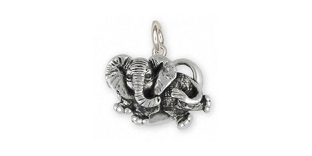 Elephant Charms Elephant Charm Sterling Silver Wildlife Jewelry Elephant jewelry