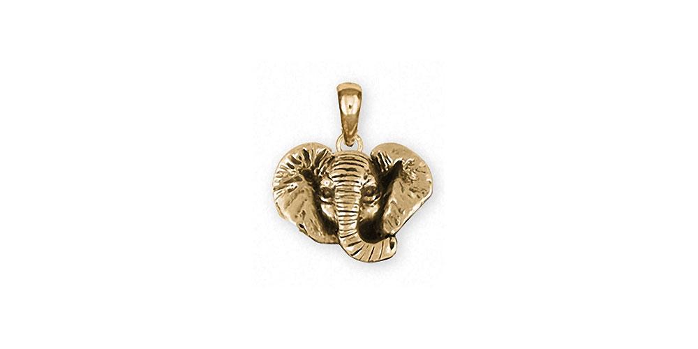 Elephant Charms Elephant Pendant 14k Gold Wildlife Jewelry Elephant jewelry