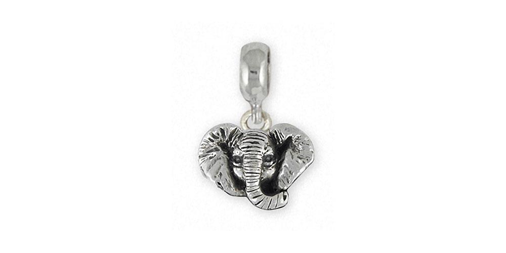 Elephant Charms Elephant Charm Slide Sterling Silver Wildlife Jewelry Elephant jewelry