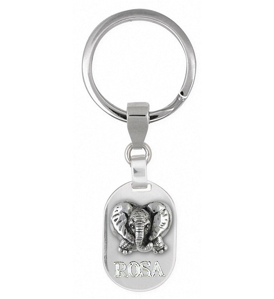 Elephant Charms Elephant Key Ring Sterling Silver Wildlife Jewelry Elephant jewelry