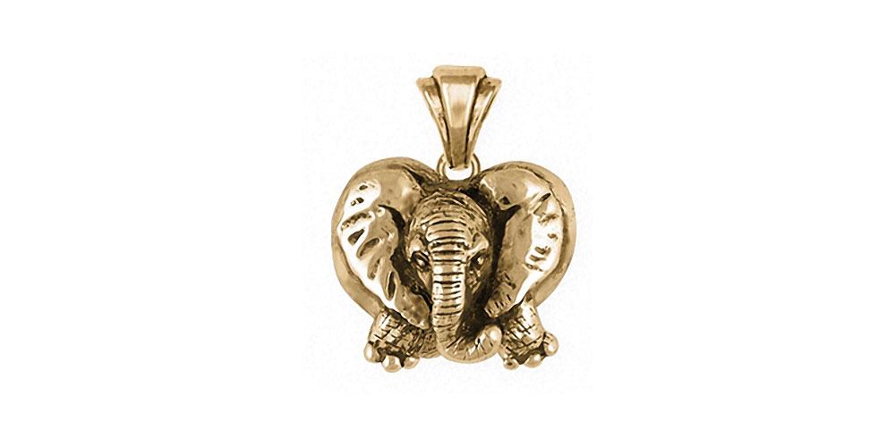 Elephant Charms Elephant Pendant 14k Gold Wildlife Jewelry Elephant jewelry