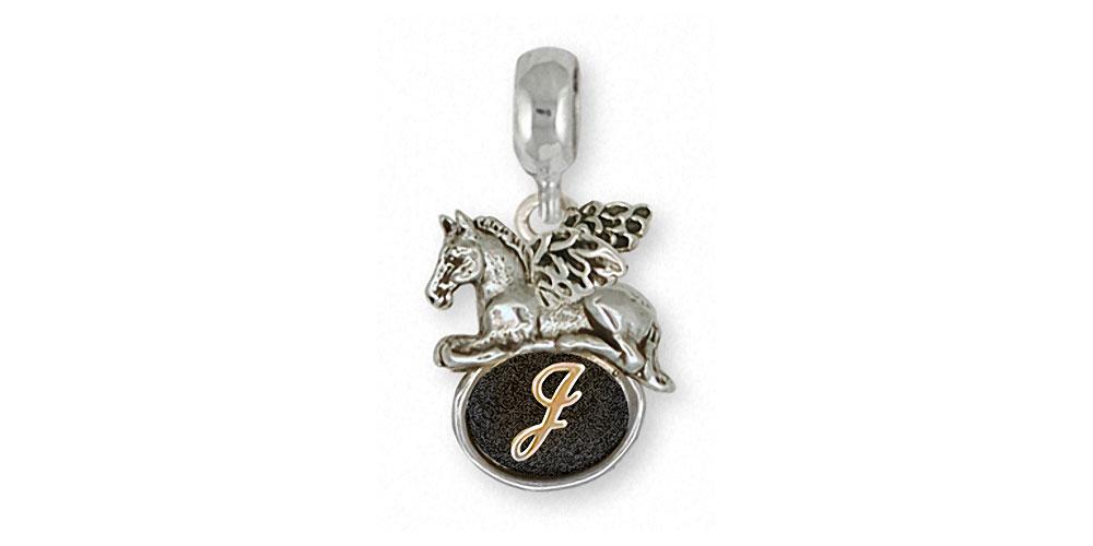 Horse Angel Charms Horse Angel Charm Slide Silver And Gold Horse Jewelry Horse Angel jewelry