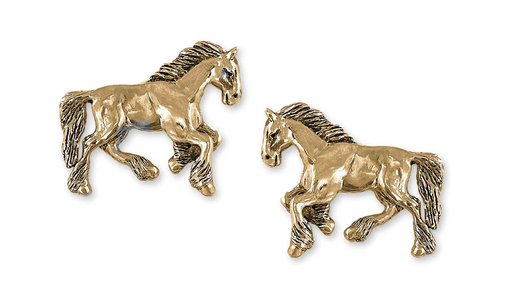 Clydesdale  Charms Clydesdale  Cufflinks Yellow Bronze Draft Horse Jewelry Clydesdale  jewelry