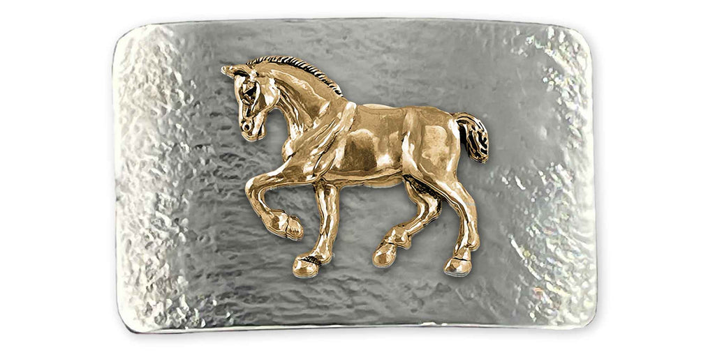 Clydesdale  Charms Clydesdale  Belt Buckle Sterling Silver And Yellow Bronze Draft Horse Jewelry Clydesdale  jewelry