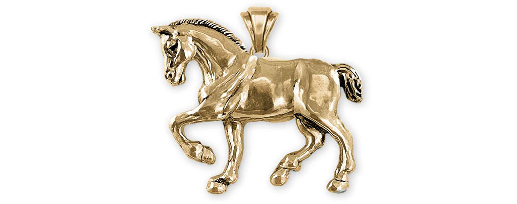 Clydesdale  Charms Clydesdale  Pendant 14k Gold Vermeil Draft Horse Jewelry Clydesdale  jewelry