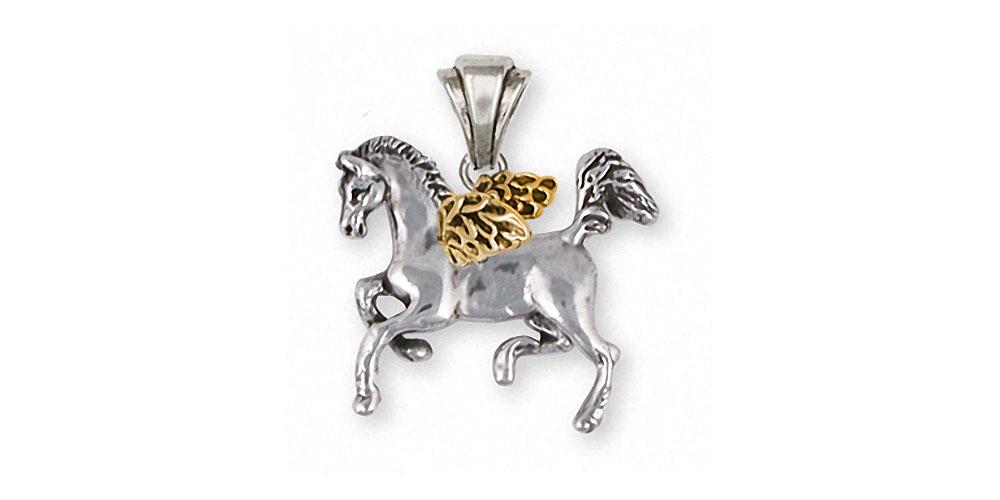 Horse Charms Horse Pendant Silver And Gold Horse Jewelry Horse jewelry