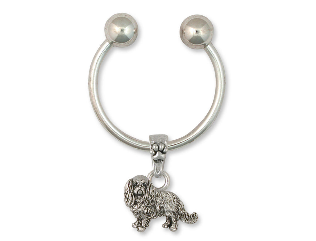 English Toy Spaniel Charms English Toy Spaniel Key Ring Sterling Silver Dog Jewelry English Toy Spaniel jewelry