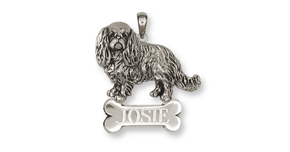 English Toy Spaniel Charms English Toy Spaniel Personalized Pendant Sterling Silver Dog Jewelry English Toy Spaniel jewelry