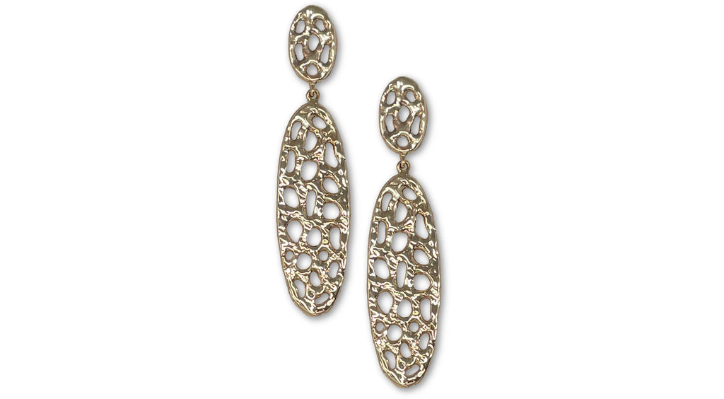 Fashion Earrings Charms Fashion Earrings Earrings 14k Yellow Gold Plated Honeycomb Fashion Jewelry Fashion Earrings jewelry