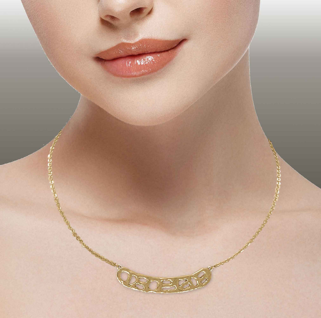 Fashion Necklace Charms Fashion Necklace Fashion Necklace 14k Gold Vermeil Honeycomb Jewelry Fashion Necklace jewelry