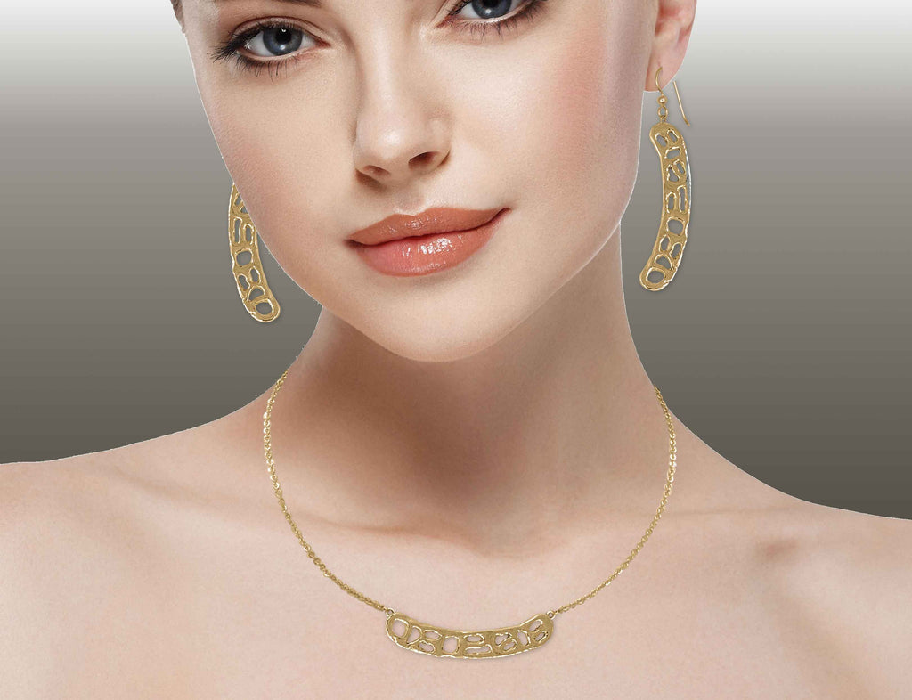Fashion Necklace And Earring Set Charms Fashion Necklace And Earring Set Fashion Earring And Necklace Set 14k Yellow Gold Vermeil Honeycomb Jewelry Fashion Necklace And Earring Set jewelry