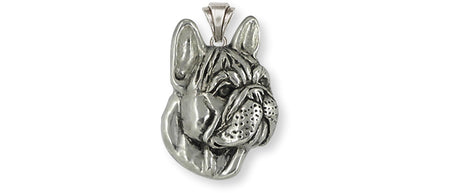 French Bulldog Frenchie Pendant Sterling Silver Esquivel and Fees Handmade Charm and Jewelry Designs