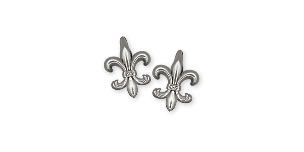 Fleur De Lis Charms Fleur De Lis Earrings Sterling Silver Flower Jewelry Fleur De Lis jewelry