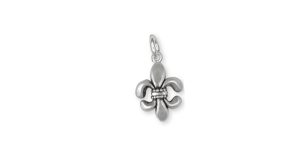 Fleur De Lis Charms Fleur De Lis Charm Sterling Silver Flower Jewelry Fleur De Lis jewelry