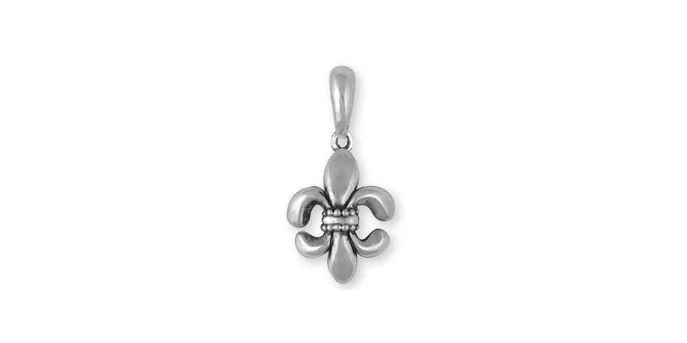 Fleur De Lis Charms Fleur De Lis Pendant Sterling Silver Flower Jewelry Fleur De Lis jewelry