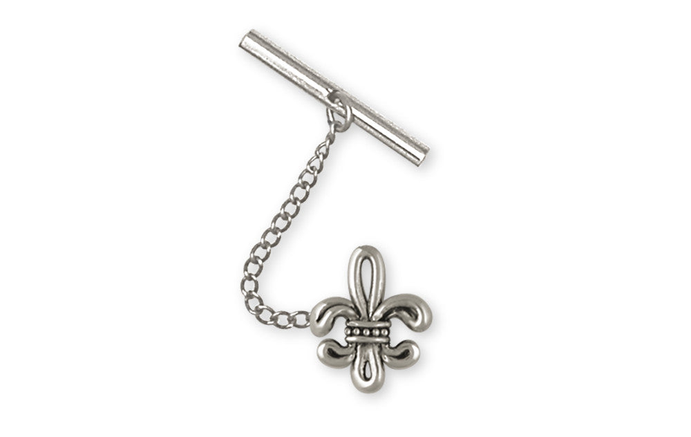 Fleur De Lis Charms Fleur De Lis Tie Tack Sterling Silver Flower Jewelry Fleur De Lis jewelry