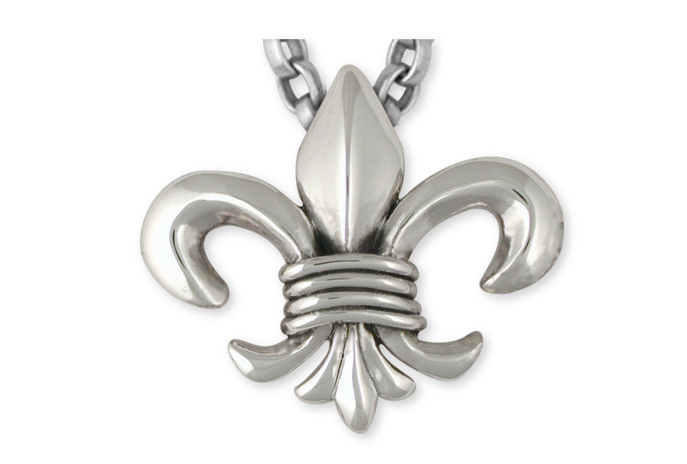 Fleur De Lis Charms Fleur De Lis Pendant Sterling Silver Flower Jewelry Fleur De Lis jewelry