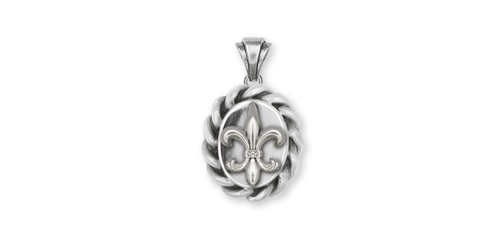 Fleur De Lis Charms Fleur De Lis Pendant Sterling Silver Flower Jewelry Fleur De Lis jewelry