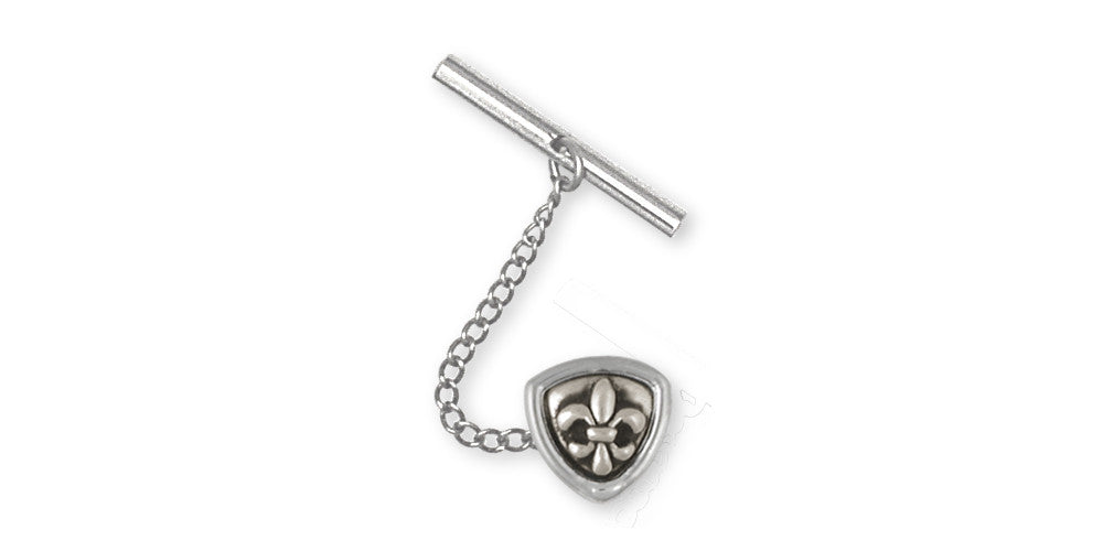 Fleur De Lis Charms Fleur De Lis Tie Tack Sterling Silver Flower Jewelry Fleur De Lis jewelry