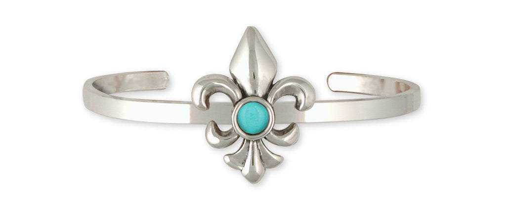 Fleur De Lis Charms Fleur De Lis Bracelet Sterling Silver Flower Jewelry Fleur De Lis jewelry