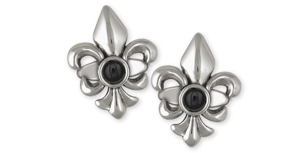 Fleur De Lis Charms Fleur De Lis Cufflinks Sterling Silver Flower Jewelry Fleur De Lis jewelry