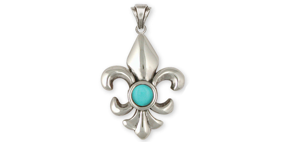 Fleur De Lis Charms Fleur De Lis Pendant Sterling Silver Flower Jewelry Fleur De Lis jewelry