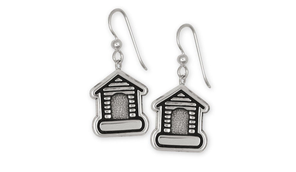 Dog House Charms Dog House Earrings Sterling Silver Dog Jewelry Dog House jewelry