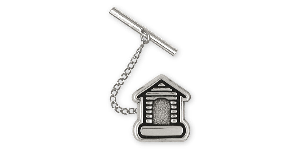 Dog House Charms Dog House Tie Tack Sterling Silver Dog Jewelry Dog House jewelry