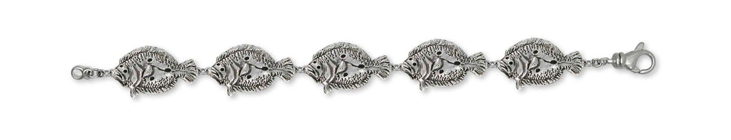 Flounder Fish Charms Flounder Fish Bracelet Sterling Silver Flounder Jewelry Flounder Fish jewelry