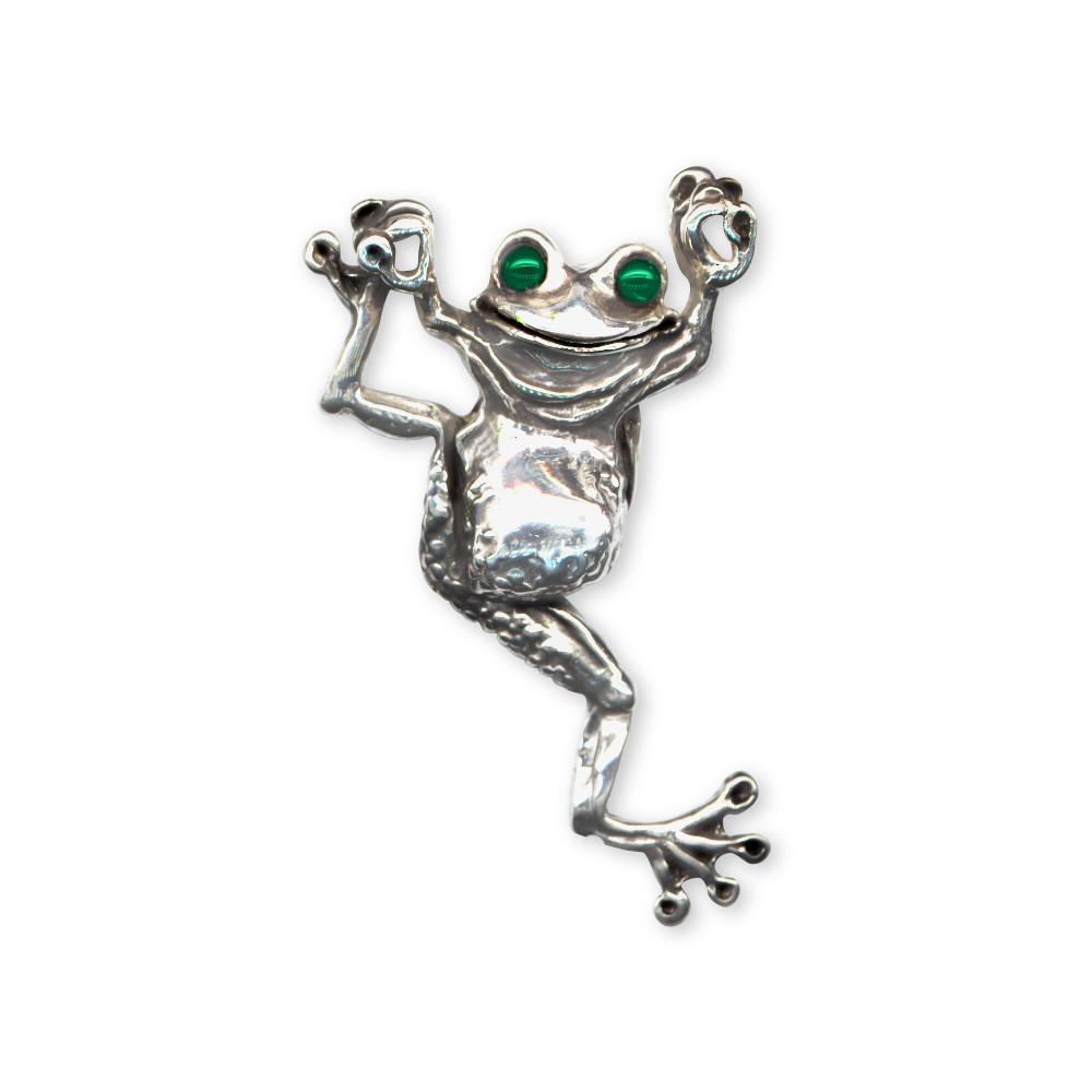 Frog Charms Frog Brooch Pin Sterling Silver Frog Jewelry Frog jewelry