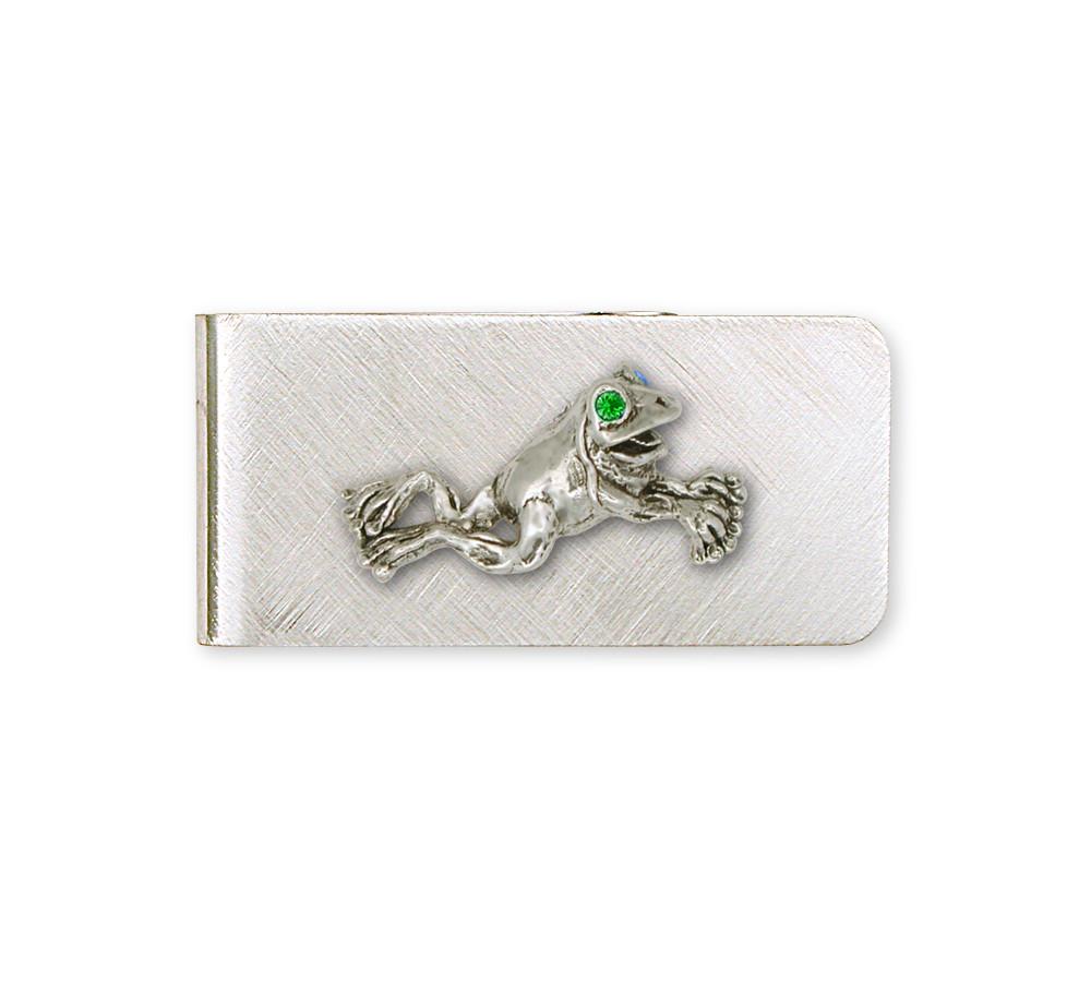Frog Charms Frog Money Clip Sterling Silver Frog Jewelry Frog jewelry