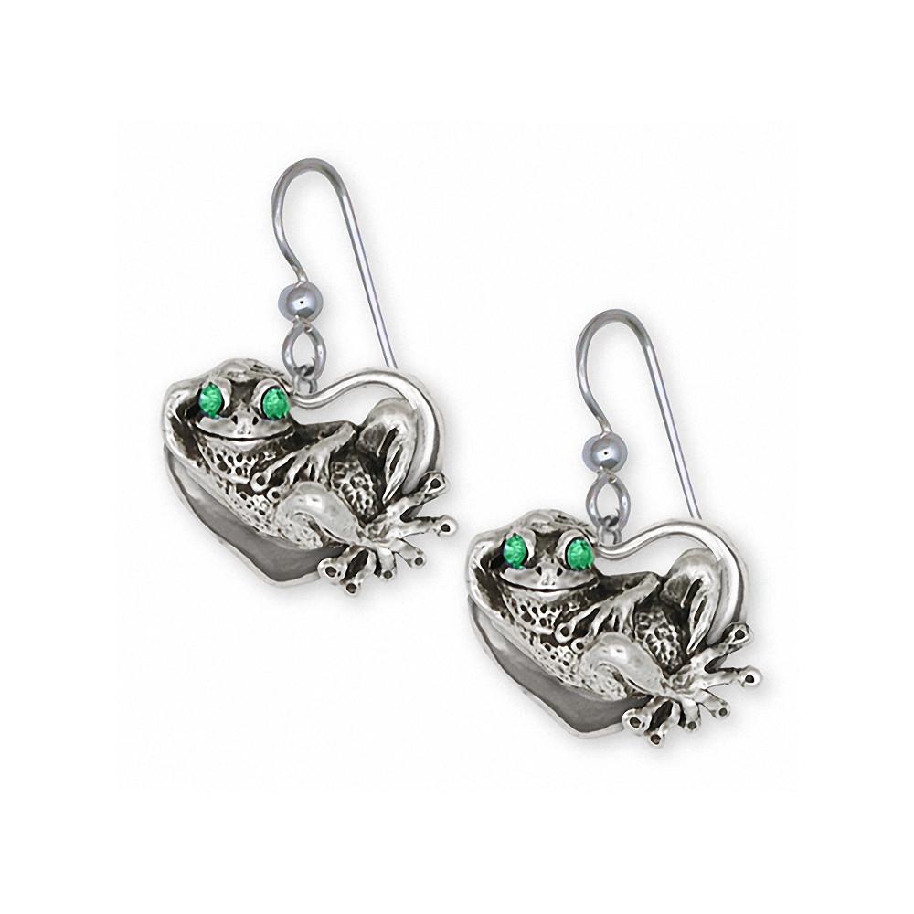 Frog Charms Frog Earrings Sterling Silver Frog Jewelry Frog jewelry