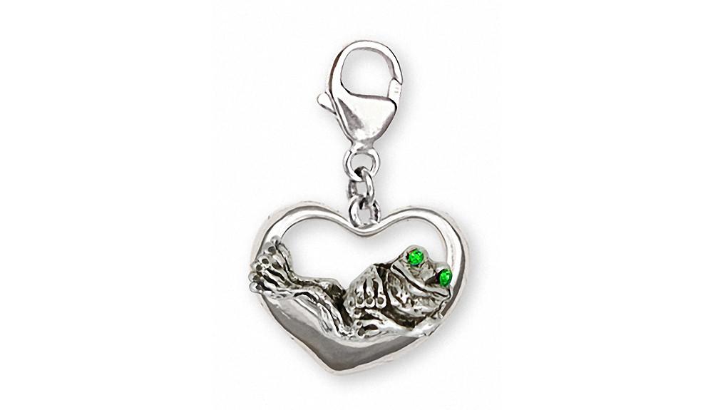 Frog Charms Frog Zipper Pull Sterling Silver Frog Jewelry Frog jewelry