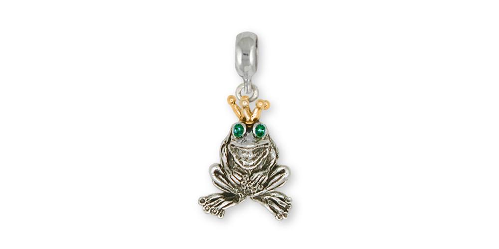 Frog Charms Frog Charm Slide Silver And Gold Frog Jewelry Frog jewelry